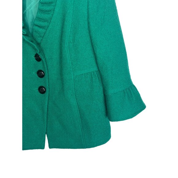 Classiques Entier Ruffle Wool Peplum Blazer Size S - Picture 6 of 16